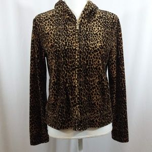 Jones New York Velour Animal Print Jacket